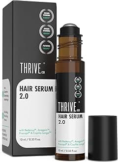 ThriveCo Hair Growth Serum 2.0 Roll On, 10ml | Advanced Clinically Proven Scalp Treatment for Hair Fall Control | Redensyl, Anagain, Regendil®, Rosemary Oil | Lightweight, Non-Sticky | Men & Women