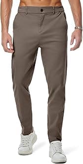 JMIERR Men's Chino Pants Casual Stretch Waist Tapered Trousers with Pockets