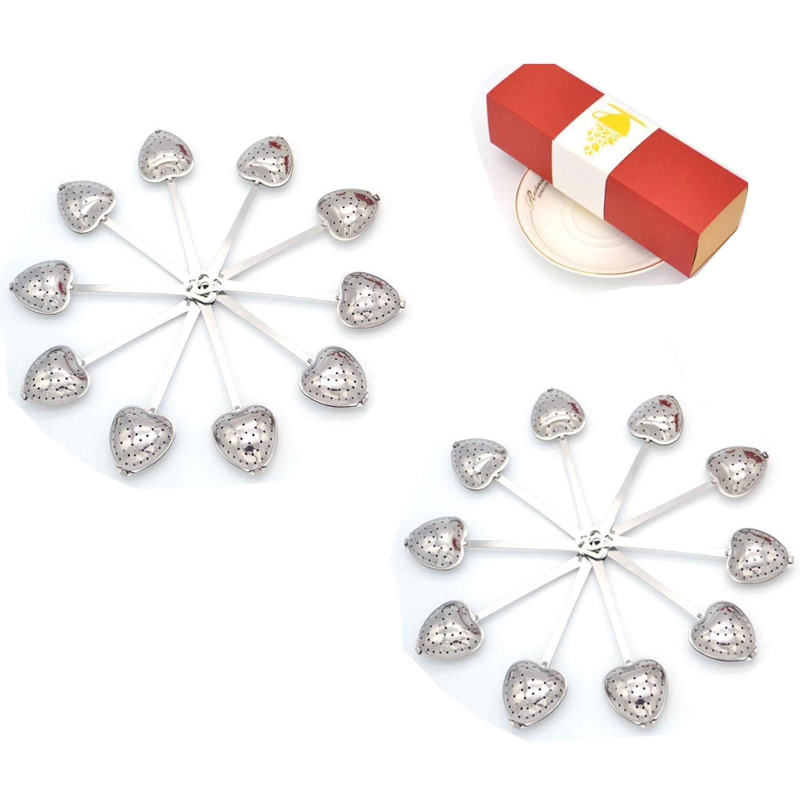 20PCS Tea Infuser, Tea Strainer with Handle, Premium Tea Infusers for Loose Tea, Tea Steeper for Tea Flavoring Herbal Spices Seasonings
