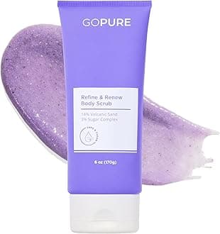 GOPURE Refine & Renew Body Scrub – Smoothing body exfoliator, softens and hydrates the look of rough, dry skin