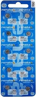 Renata 364 SR621SW Watch Battery Pack of 10 Silver Oxide