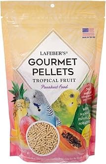 Tropical Fruit Gourmet Pellets Pet Bird Food, No Added Sugar, Made with Non-GMO and Human-Grade Ingredients, for Parakeets (Budgies), 1.25 lb