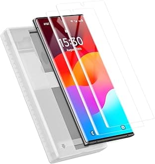- posidentists Screen Protector for Galaxy S23 Ultra, 2 Pack PET Film [Not Glass],HD Clear,Auto Dust-Elimination Installation, S22 Ultra Screen Protector [12Ft Military-Grade Shatterproof] Case Friendly