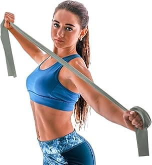 Vissco Active Band Physical Resistance Band for Exercise, Workouts, Gym, Stretching, Yoga, Strengthening of Muscles & Joints - Super Heavy Resistance (Silver)