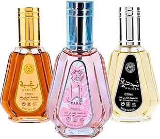 Lattafa PerfumesYara, Raghba & Najdia - EDP 50ML (1.7 OZ), MINI (Travel Size) for Men & Women (AMAZING BUNDLE)