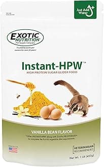 Instant-HPW - All Natural Vitamin Enriched Sugar Glider Food - Healthy & Nutritious - High Protein Wombaroo - Staple Diet (1 lb)