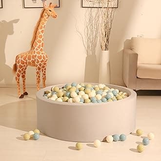 GOGOSO Ball Pit Balls - 2.15inch 100pcs Plasticsball for Kids Toddlers Birthday Gifts, Summer Vibrant Colors Visual Stimulation Xmas Decor, Creamy Green+Creamy Blue+ Soft White