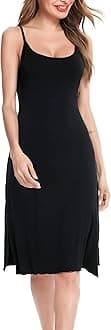 Women Full Slips Sexy Soft Slip Dress for Under Dress Spaghetti Strap Cami Slip Chemises V Neck Negligee S-XXL