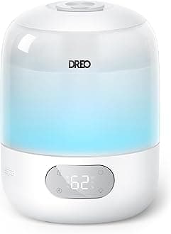 Dreo Air Humidifier for Bedroom, Cool Mist for Home and Large Rooms, Silent Baby Humidifier, Night Light, Essential Diffuser, Ultrasonic Humidifier