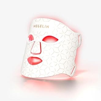 MEGELIN - 7 Colors LED Light Therapy Face Mask, Face Light Therapy Mask for Face Skin Care for Acne Reduction,