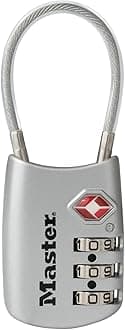 Master Lock 4688D Set Your Own Combination TSA Approved Luggage Lock, 1 Pack, Silver