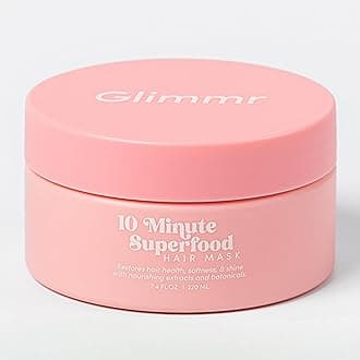 Glimmr 10-Minute Hair Mask for Damaged Hair – Deep Conditioner with Bonding Protein, Castor Oil & Superfood Extracts – Restores Shine, Reduces Breakage, Softens, Strengthens & Adds Fullness