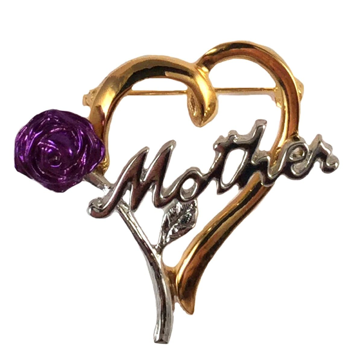 Mother Heart W/Rose Pin