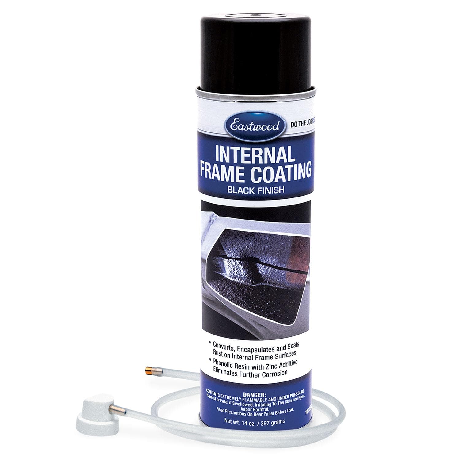 Internal Frame Coating Aerosol | Internal chassiss Frame Rust Remover | Rust Converter and Prevention Aerosol Spray Undercoating for Vehicles |14 Oz, Black
