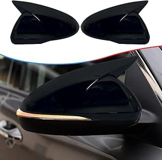 Rear View Mirror Cover，for Kia Optima/K5 2016 2017 2018 2019 2020 Bright Black Turn Signal Housing Cover Accessories