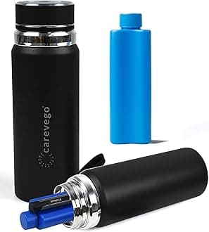 24H Insulin Cooler Travel case for Diabetics Carrying On, Working, Office, etc. Well-Organized Case for Medication Cooling Insulation Epi Pen Carrying Case with One BioGel Ice Pack Black