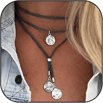 Boho Outfits for Women Boho Necklaces Country Concert Outfits Nashville Western Jewelry Choker Necklaces Long Leather Necklace Western Dress Jewelry Country Cowgirl Accessories Gifts