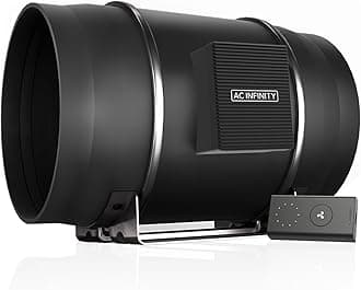 CLOUDLINE S12 PRO, Quiet 12” Inline Duct Fan with 10-Speed Controller, EC-Motor Ventilation Exhaust Fan for Heating Cooling Booster, Grow Tents, Hydroponics