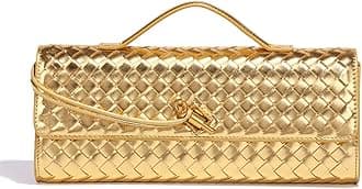 Woven Handbag for Women Fashion Evening Shoulder Bag PU Leather Handmade Clutch Purse Casual Crossbody Bags 2024