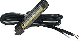 NBWDY 1x12Pc Red White LED Motorcycle Waterproof LED License Plate Light LED Signal Light Brake Stop Light Tail Light for Motorcycle Bike Scooter(White & Red Light Color,12leds)