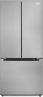 KoolMore 30-Inch and 18.5 cu. ft. Counter Depth French Door Refrigerator with Three Doors and Deep Freezer in Stainless-Steel (KM-RERFDSS-18C)