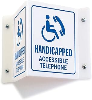 Projecting V-Sign : Handicapped Accessible, PVC Water Proof Sticker Fixed on SunBoard