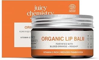 Juicy Chemistry - Organic & 100% Natural Lip Balm for Women with Anti-Ageing and Pigmented Lips w/Blood Orange & Rosehip (5gm)