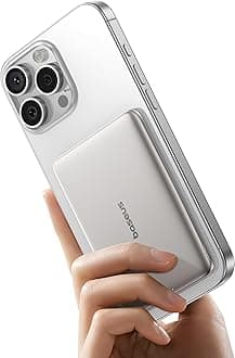 Baseus Picogo Power Bank, 0.3" Ultra Slim 5000mAh MagSafe Portable Charger with Slim Card-Size, Magnetic Battery Pack, for iPhone 16/15/14/13/12 onlyClimatePartner certified