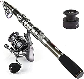 Telescopic Fishing Rod Reel Combos with Carbon Fiber Fishing Pole Spinning Reels and Fishing Accessories