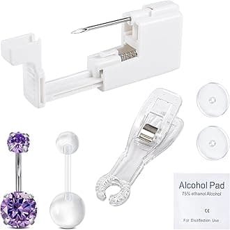 QWALIT Belly Piercing Kit - Belly Button & Navel Piercing Gun - Purple