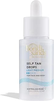 Hydrating Self Tan Drops for Face and Body, 2 Shade Options, 1.01 FL OZ