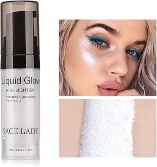 SACE LADY Liquid Pearl Highlighter Makeup Shimmer and Shine Ultra-Smooth Radiant Illuminator For Face Cheekbone Body Glow Bronzer Glitter Illuminating Highlighters Makeups, 0.2Fl Oz