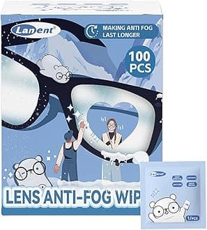 100 PCS-Anti-Fog Screen Lens Cleaners，Anti-Fog Lens Cleaning Wipe, Anti-Fog Eye Glasses Cleaner, Anti-Fog Camera Lens, Anti-Fog Cleaning Wipes for Sunglass, Phone, Goggles-100 pcs