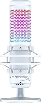 HyperX QuadCast S スタンドアロンマイク RGBライティング ホワイト テレワーク/ストリーマー/コンテンツクリエーター/ゲーマー向け/PC,PS4,PS5使用可能 2年保証 519P0AA