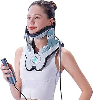 Cervical Neck Traction Device, Neck Stretcher for Cervical Pain Relief, Air Pump Neck Brace with 3 Power Traction, for Neck Pain Relief, Neck Decompression Tension Relief