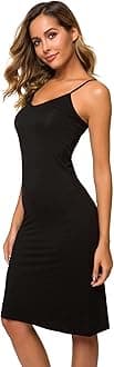 Women's Full Slips Cami Long Spaghetti Strap Under Dress