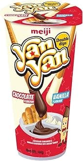 Meiji Yan Yan Biscuit Sticks with Chocolate & Vanilla Flavoured Dip 44 g