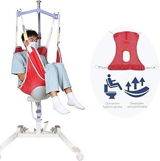Patient Lift Sling with Polyester Mesh for Showering, Full Body Lifts Sling f...