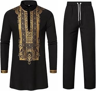 COOFANIN Mens Long Sleeve Kaftan Thobe Men Muslim Kaftan Thobe Men's Caftan Short Baptism Robes for Water Baptism White Kurta for Men African Dresses for Women UK Sales Clearance