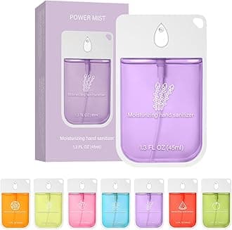 Power Mist Hydrating Hand Sanitizer Spray, Portable Power Hand Sanitizer Sprays, 10 Scents, Hand Sanitizers Travel Size Bulk Sanitizer Sprays for Adults And Kids (Lavender)