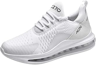 Men Solid High Top Male Air Cushion Mesh Breathable Running Shoes Lightweight Walking Sport Shoes