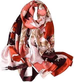 Womens 100% Natural Mulberry Silk Scarf Multi-use Scarves for Ladies