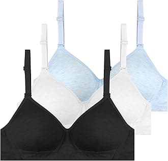 Big Girls Cotton Training Bras Kids Wireless Light Padded for Teens 10-18 Years