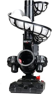 Furlihong Baseball Pitching Machine, 4 Adjustable Angles, 3 Pitch Angles, Power Bank/Battery Powered,for Beginners