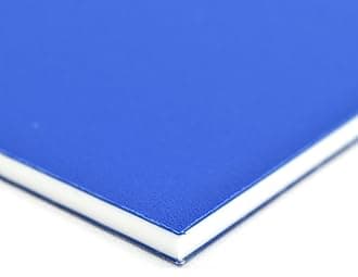 BuyPlastic King ColorCore Plastic Sheet 3/4" x 24" x 24" Blue-White-Blue Color Core, HDPE Board, High Density Polyethylene Panel