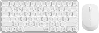 Rapoo 9010M Multi-Device Keyboard and Mouse Combo, 2.4GHz/Bluetooth 5.0/4.0 Wireless Keyboard & Mouse Set for Windows/Mac/Linux/Chrome, Support 4 Devices, Low-Profile Silent Click, Battery Powered