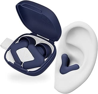 Silence Earplugs for Sleep, Focus & Travel - V-Shape Fit & Soft Oval Tips – 4 Sizes XS/S/M/L - Comfortable, Reusable Hearing Protection - 22dB – Midnight Blue