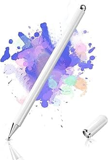 Stylus Pen for iPad，Disc Stylus Pens for Touch Screens, Passive Stylus with Magnetic Cap, Compatible with Apple/iPhone/iPad/Android/Microsoft Tablets and All Passive Touch Screen (White)