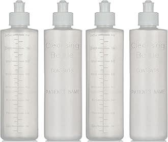 Perineal Squirt Bottle [4 pack] Refillable Postpartum Lavette Cleansing Irrigation Peri Wash Bottle - 8oz - New Moms or Bidet Use