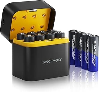 3600mWh 1.5V AA rechargeable lithium batteries with charger, 8 bay single battery charger with fast charging